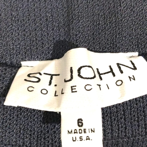 ST. JOHN COLLECTION DARK GRAY WOOL KNIT WIDE LEG PANTS SIZE 6 - Picture 5 of 10